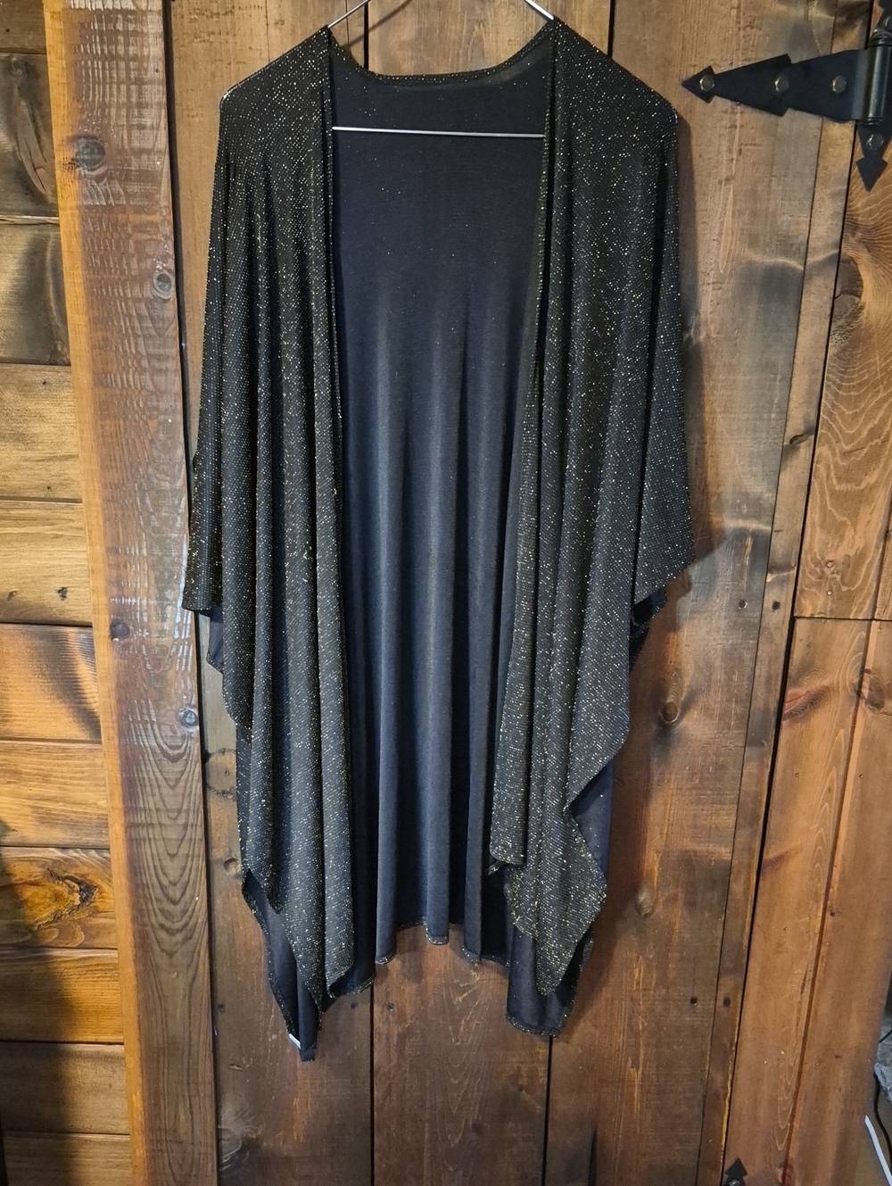 2chic Black Sparkle Open-Front Layer